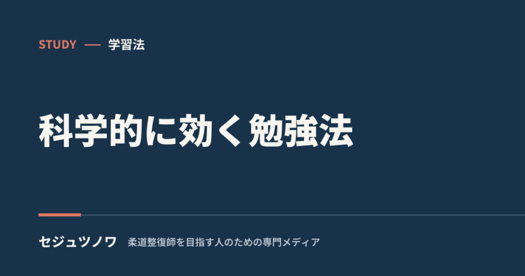 柔整の暗記が続かない人へ｜科学的に効く勉強法【分散学習・想起練習】