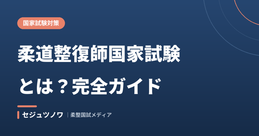 柔道整復師国家試験の全体像をまとめたインフォグラフィック